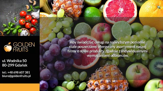 Hurtownia warzyw i owoców świeże warzywa i owoce świeże warzywa dla restauracji Gdańsk Golden Fruits s.c.