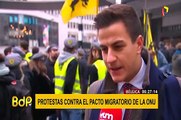 Bélgica: se registran protestas con disturbios contra el Pacto Mundial de Migración