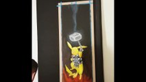 Pikachu Thor timelapse peinture
