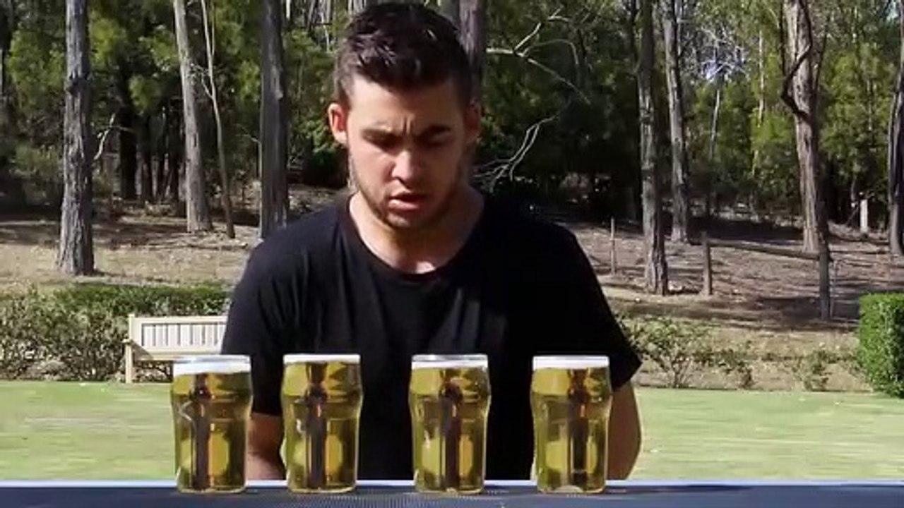 Boire 4 pintes de bière en 10 secondes