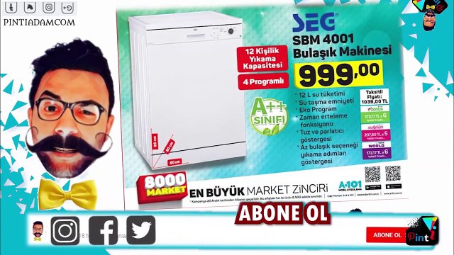 A101 SEG SBM 4001 BULASIK MAKINESI DETAYLI ILK BAKIS - PINTI AKTUEL INCELEME -