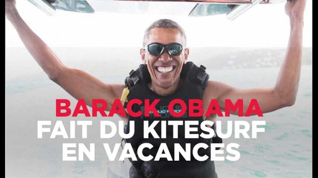 Barack Obama profite de ses vacances pour s'adonner au kitesurf
