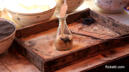 Arabic sand art in a bottle