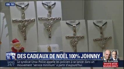 Réplique du crucifix, CD, DVD... Il devrait y avoir (beaucoup) de cadeaux 100% Johnny sous le sapin