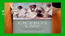 Best E-book Cicero s Law: Rethinking Roman Law of the Late Republic For Kindle