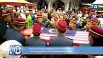 Sekitar upacara pengkebumian wira negara dan anggota bomba, Muhammad Adib