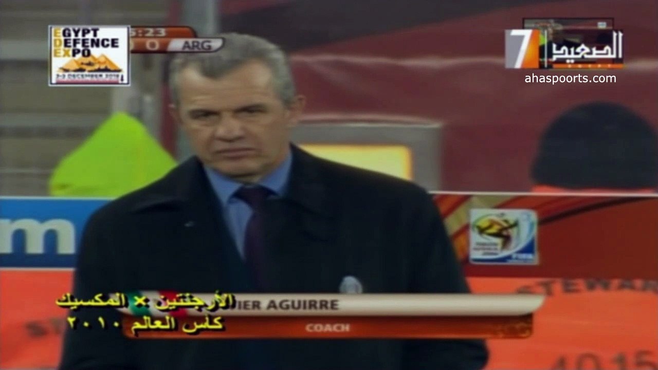 الشوط الاول مباراة الارجنتين و المكسيك 3-1 ثمن...