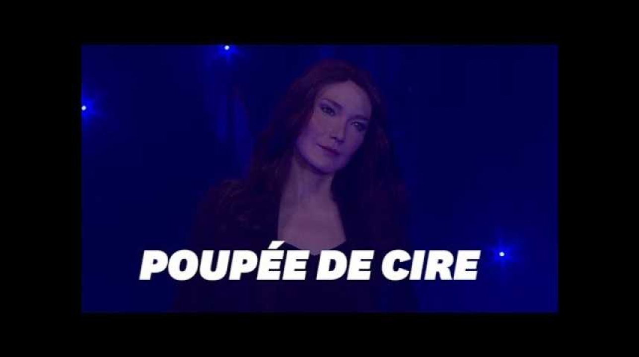 Carla Bruni aux côtés de Nicolas Sarkozy au musée Grévin