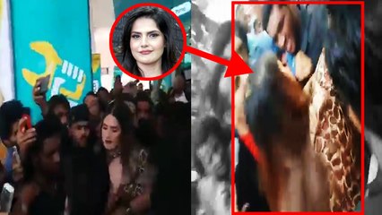 Zareen Khan slaps men at store launch in Aurangabad; Watch Video | FilmiBeat