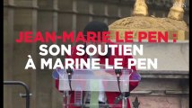 Jean-Marie Le Pen s'en prend à Macron et soutient sa fille