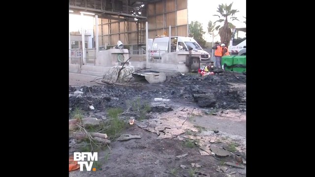 Automates incendiés, équipements détruits… Le péage de Bandol complètement ravagé dans le Var