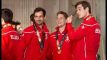 Les Red Lions, champions du monde de hockey, fêtés à Bruxelles