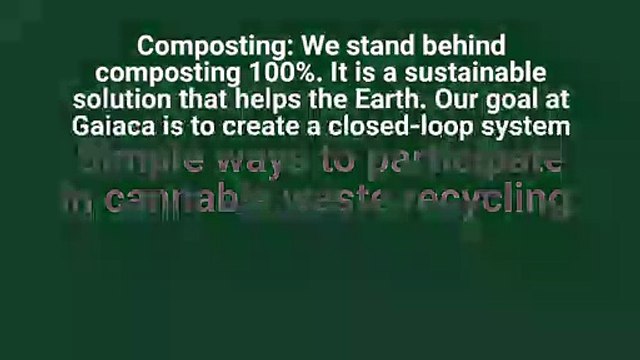 Cannabis Waste Recycling Services In California