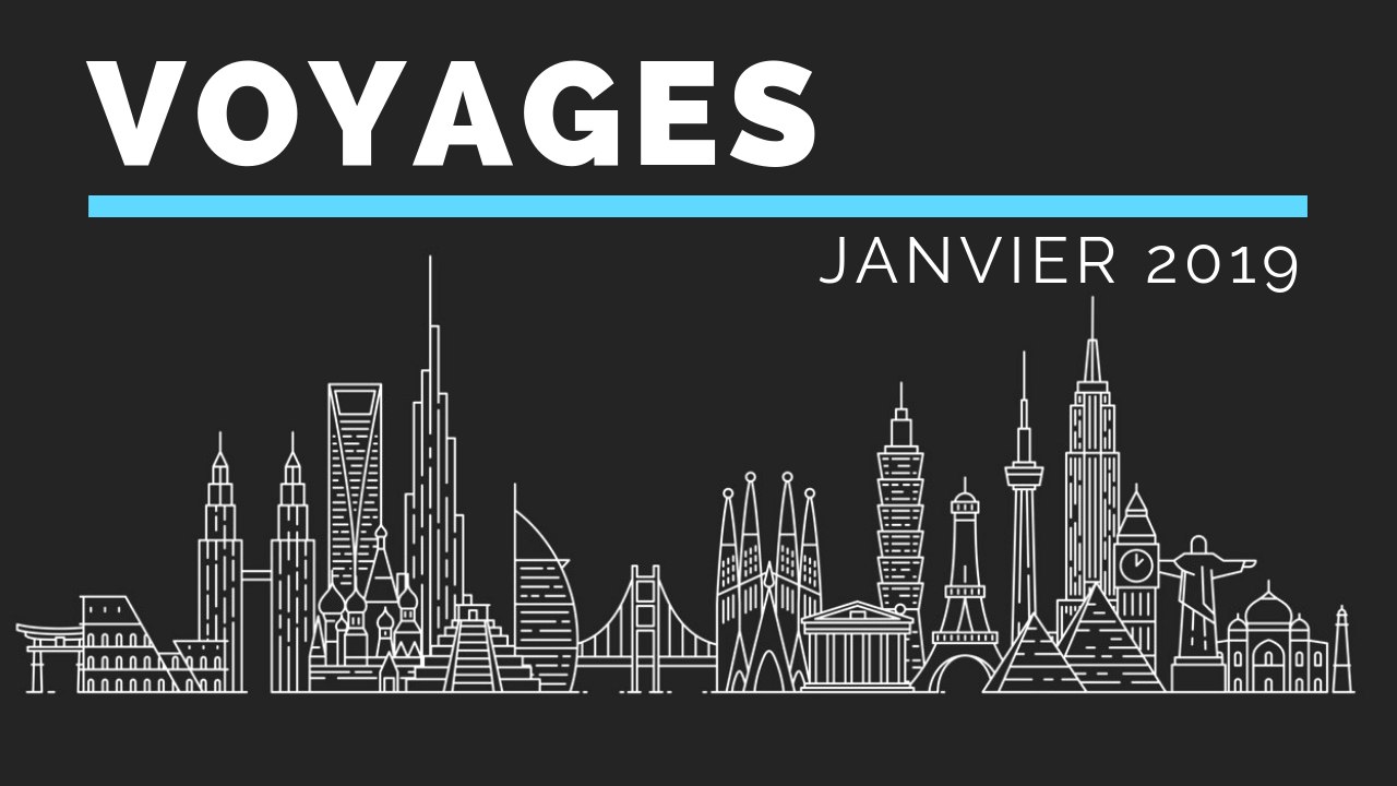 3 destinations pour le mois de janvier 2019