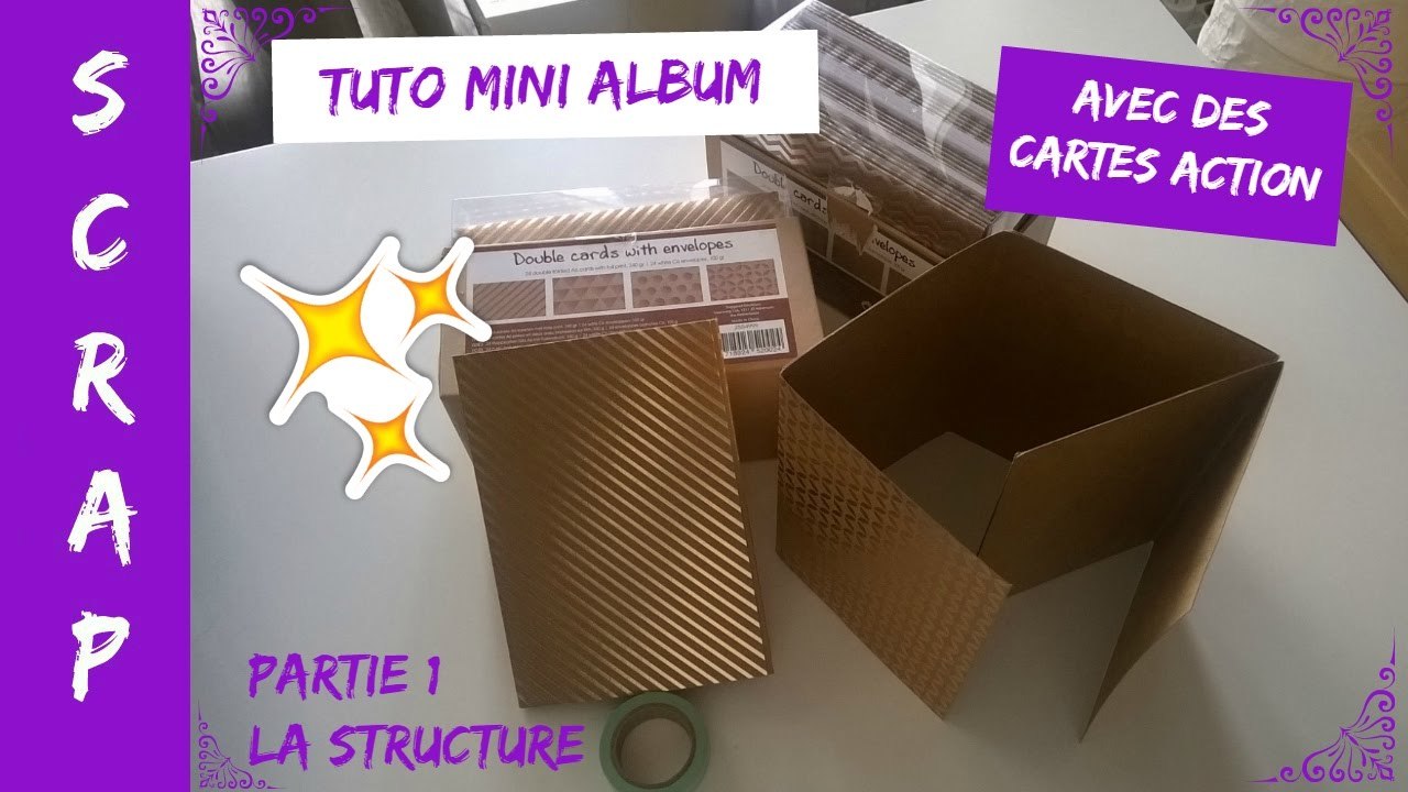 Tuto/DIY Scrap Mini Album avec cartes de chez Action "La structure" (Partie 1)
