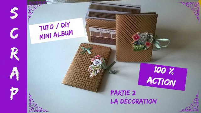 Tuto/DIY Scrap Mini Album avec cartes de chez Action La décoration (Partie 2)