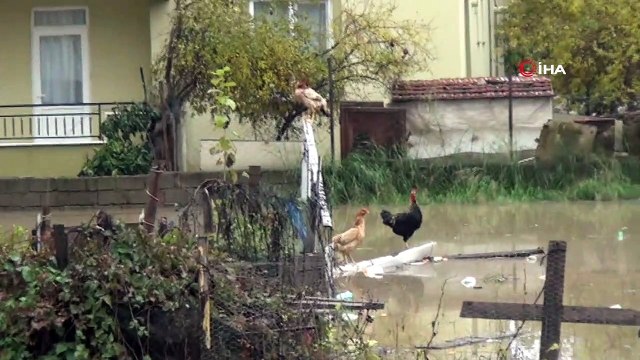 Manavgat’ ta yağmur sebebiyle dere ve kanallar taştı