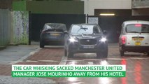 Mourinho leaves Manchester hotel after United sacking
