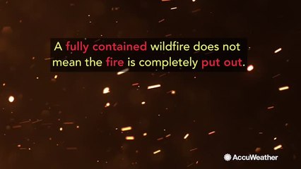 What is a 'contained' wildfire?