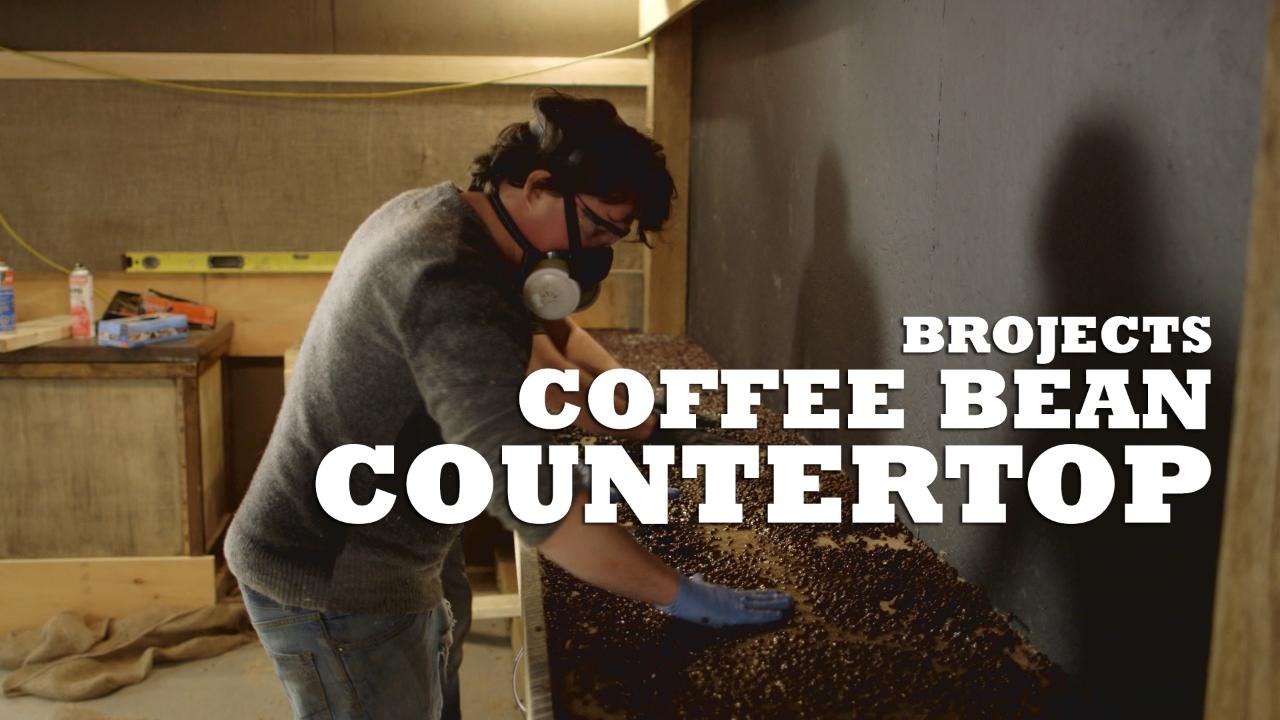 Create a coffee bean countertop with the Brojects