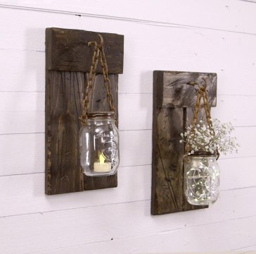 Rust your own hardware with these DIY Mason jar hanging lanterns