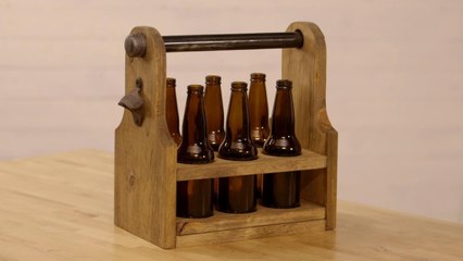 Carry your beer in style with a handmade beer caddy