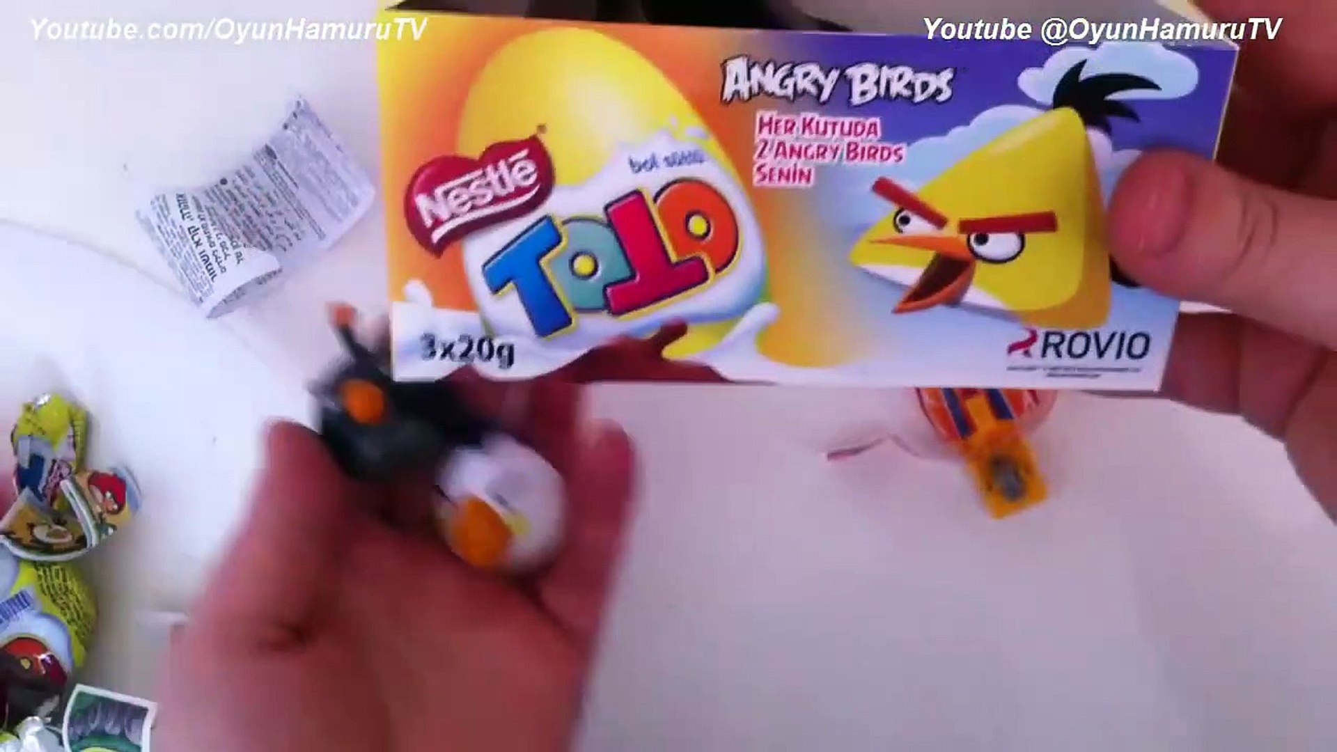 9 Nestle ToTo Angry Birds Sürpriz Yumurta Oyuncak Açımı - Dailymotion Video