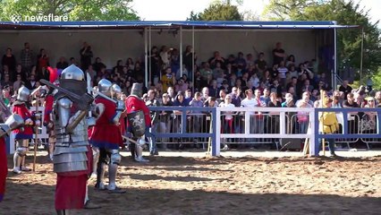 Medieval knights from US, Poland and UK battle it out in Scotland
