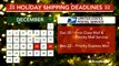Holiday shipping deadlines: Powerful storm could cause delays