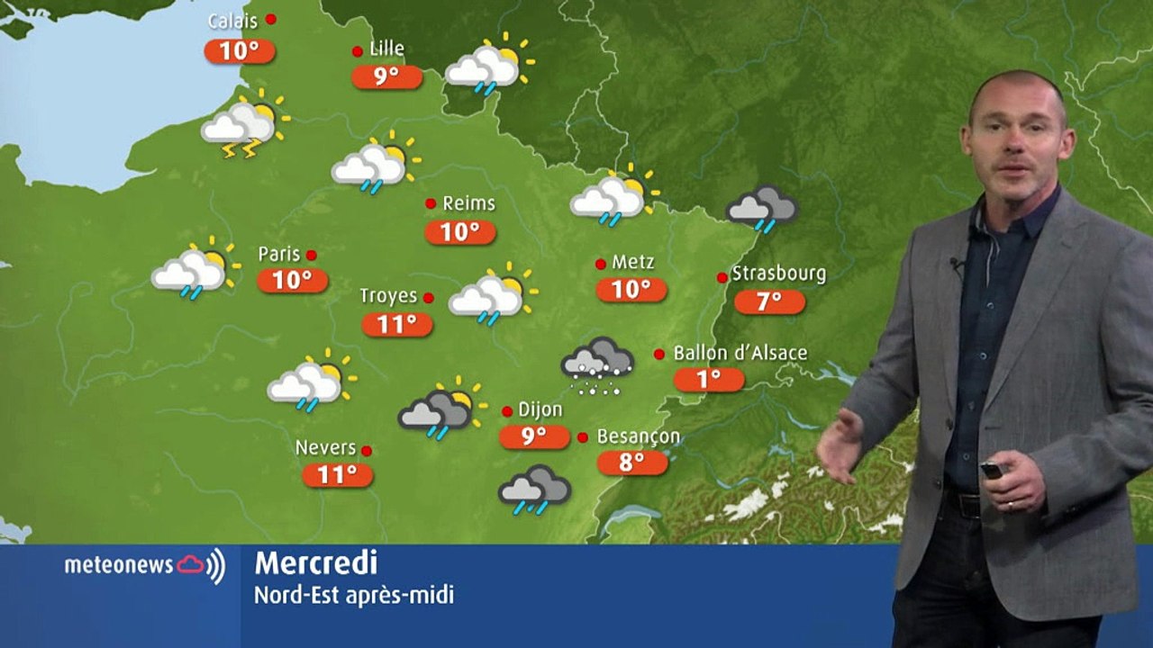 Le temps ce mercredi sera perturbé, avec de la neige sur les Vosges