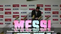 Lionel Messi claims record 5th Golden Boot