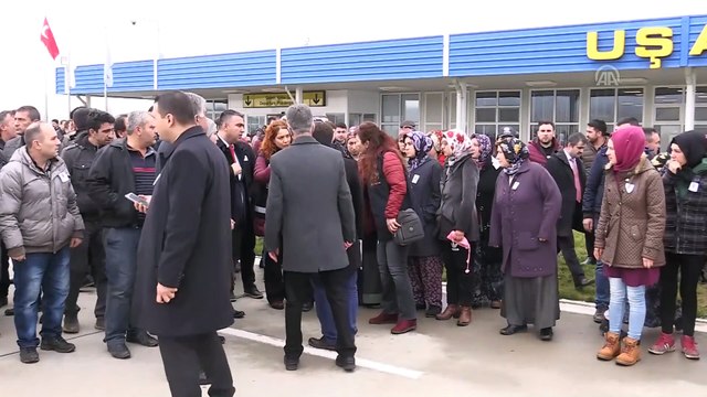 Şehit polis Tuncer'in naaşı Uşak'a getirildi