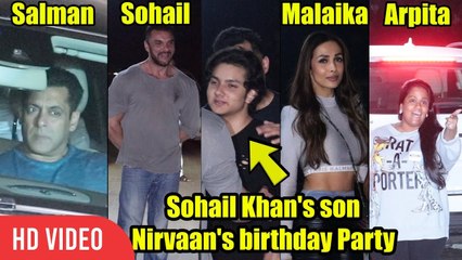 FULL NIGHT GRAND PARTY  | Sohail Khan's Son Nirvaan's Birthday | Salman, Malaika, Sonakshi