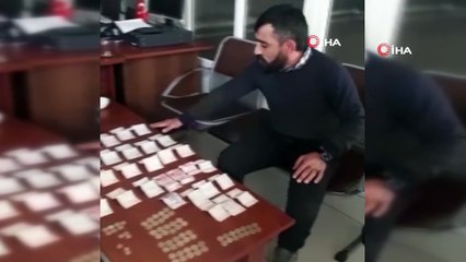 Dilencinin üzerinden 2 bin 141 TL para çıktı