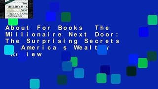 About For Books  The Millionaire Next Door: The Surprising Secrets of America s Wealthy  Review