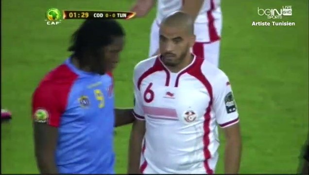 الشوط الاول مباراة تونس و الكونغو الديموقراطية 1-1 كاس افريقيا 2015
