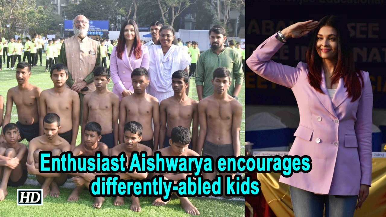 Enthusiast Aishwarya Rai encourages differently-abled kids