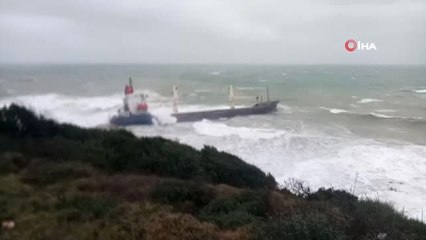 Şile'de Kargo Gemisi Karaya Oturdu