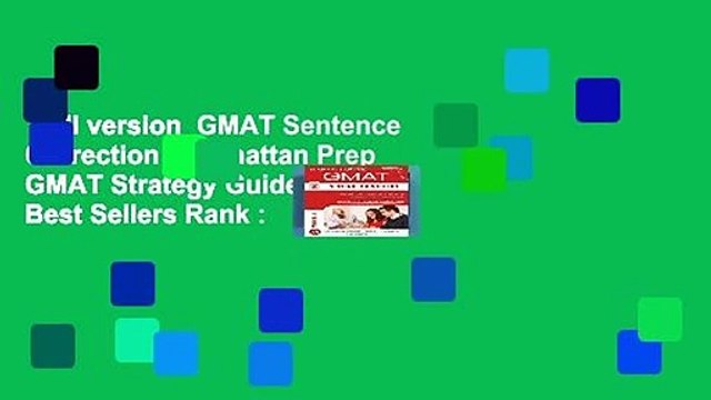 Full version GMAT Sentence Correction (Manhattan Prep GMAT Strategy Guides) Best Sellers Rank :