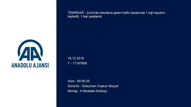 Çorlu'da trafik kazası: 1 ölü, 1 yaralı - TEKİRDAĞ