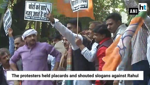 Rafale row: BJP protests in Delhi against Rahul Gandhi
