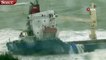 Şile'de karaya oturan geminin mürettebatına kurtarma operasyonu