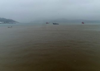 Çamur Akan İstanbul Boğazı Havadan Görüntülendi