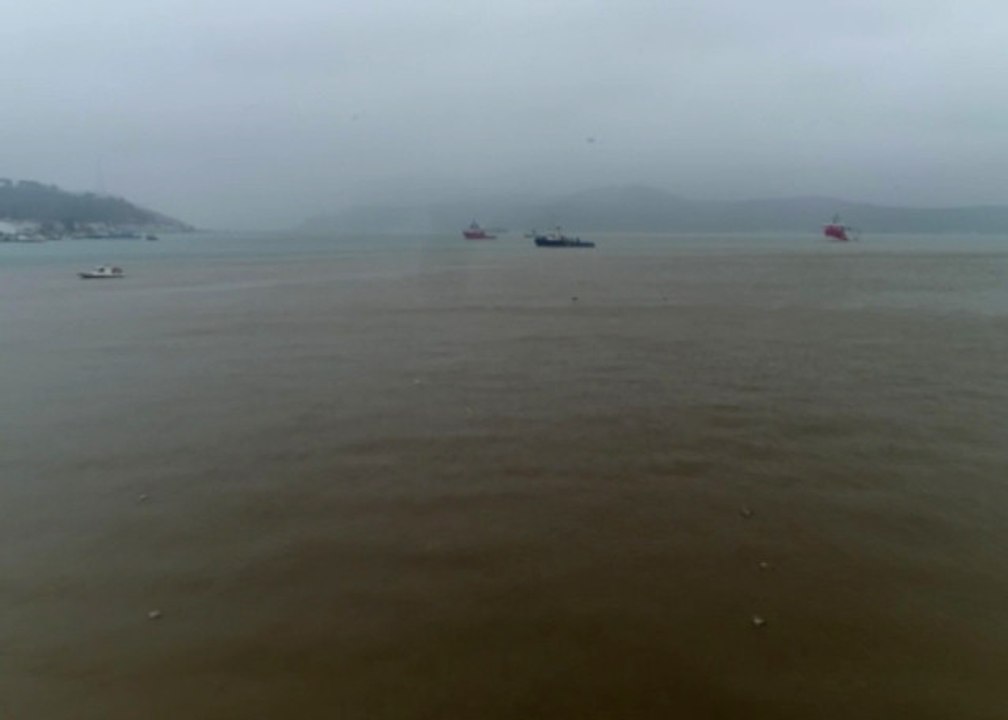 Çamur Akan İstanbul Boğazı Havadan Görüntülendi
