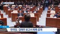 한국당, ‘김태우 리스트’ 공개…민주당, 청와대 엄호