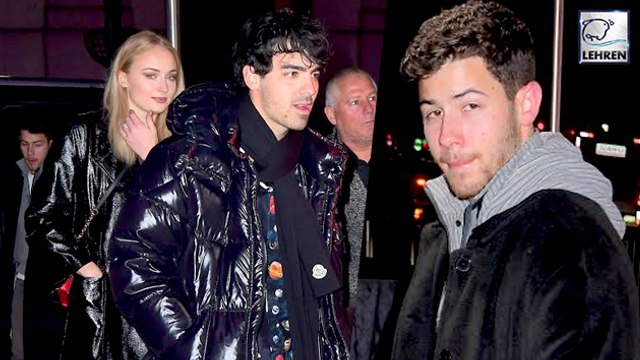 Sophie Turner & Joe Jonas Cuddles Up To Each Other While Nick Jonas Sits Alone At Game
