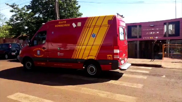 Jovem é socorrido ao sofrer queda no Bairro Interlagos