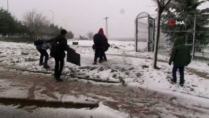 İstanbul’da yağan kar en çok çocukları sevindirdi...Kartpostallık kar manzaraları havadan böyle görüntülendi