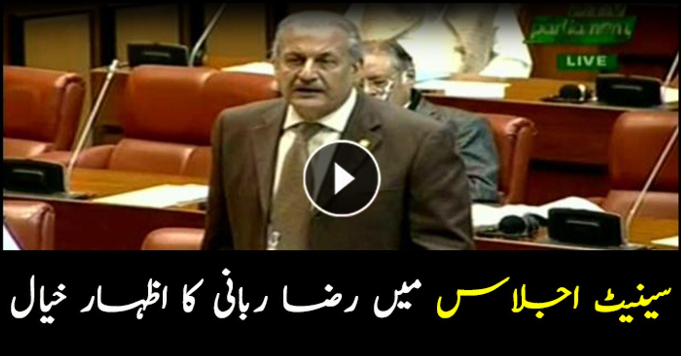 Speech of Senator Mian Raza Rabbani in Senate