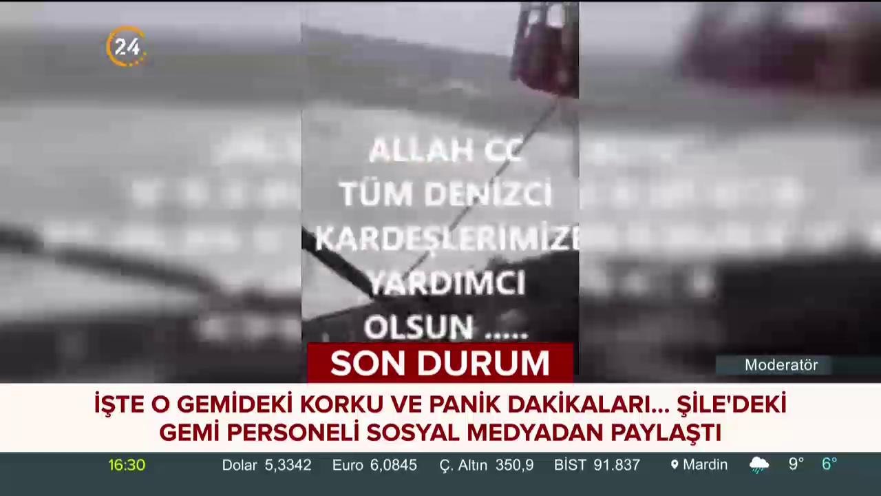 Şile'de karaya oturan gemi